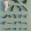 Största öarna i världen topografisk karta, detaljbild