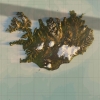 Island topografisk karta, detaljbild