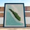 Sumatra topografisk karta, dagsljus