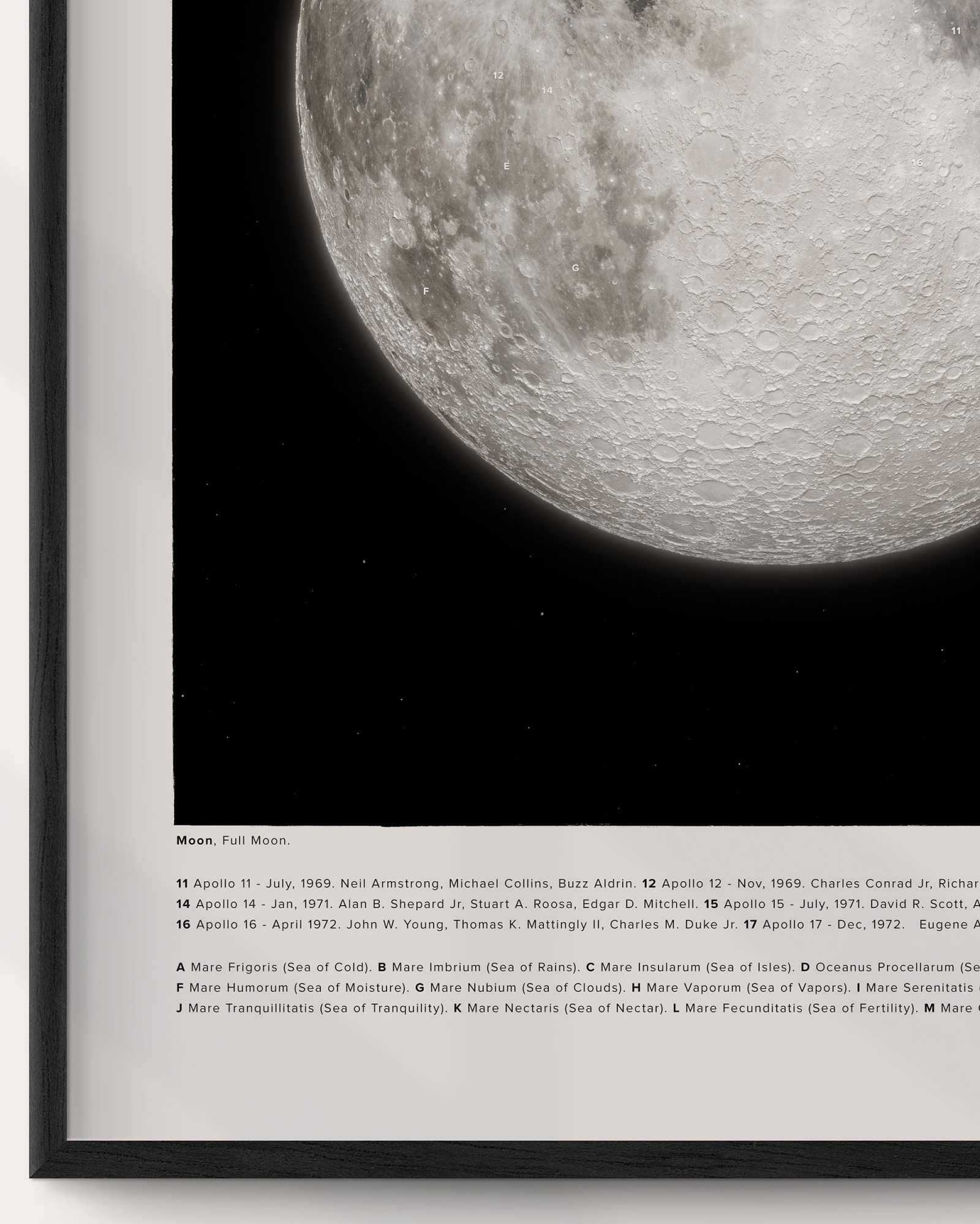 Premiumposter över Månen - Apolloprogrammet, Detaljbild