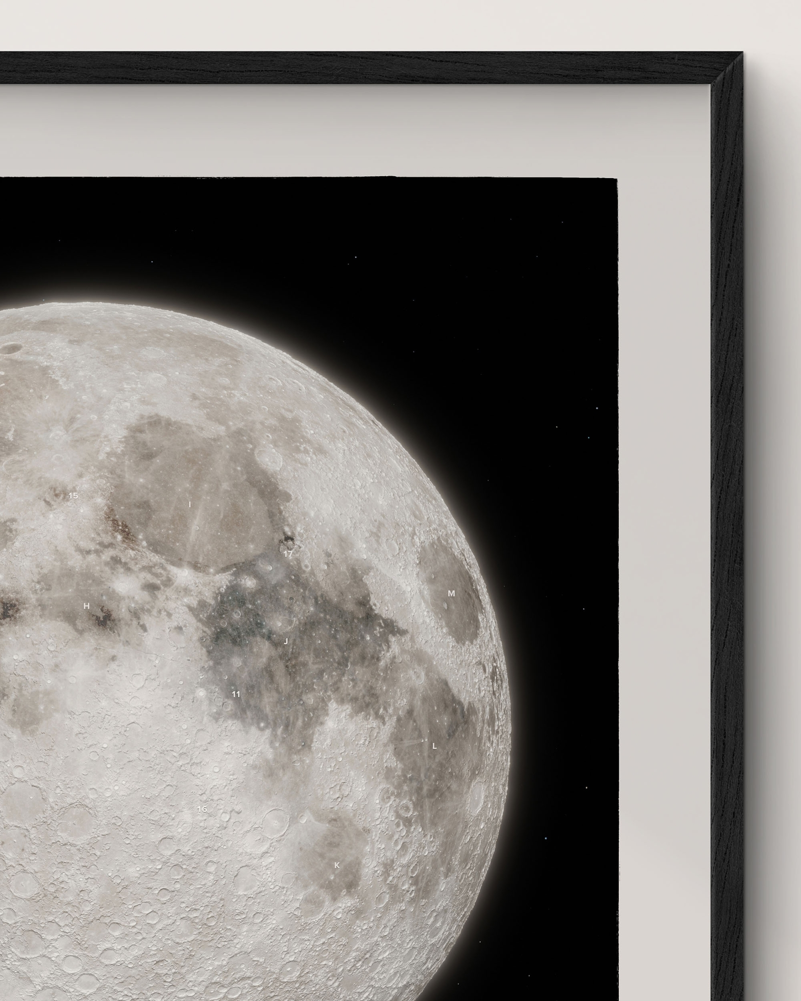 Premiumposter över Månen - Apolloprogrammet, Detaljbild