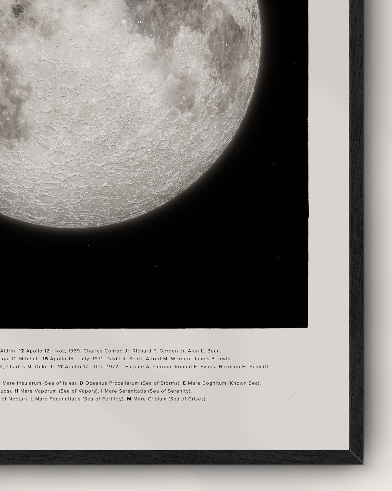 Premiumposter över Månen - Apolloprogrammet, Detaljbild