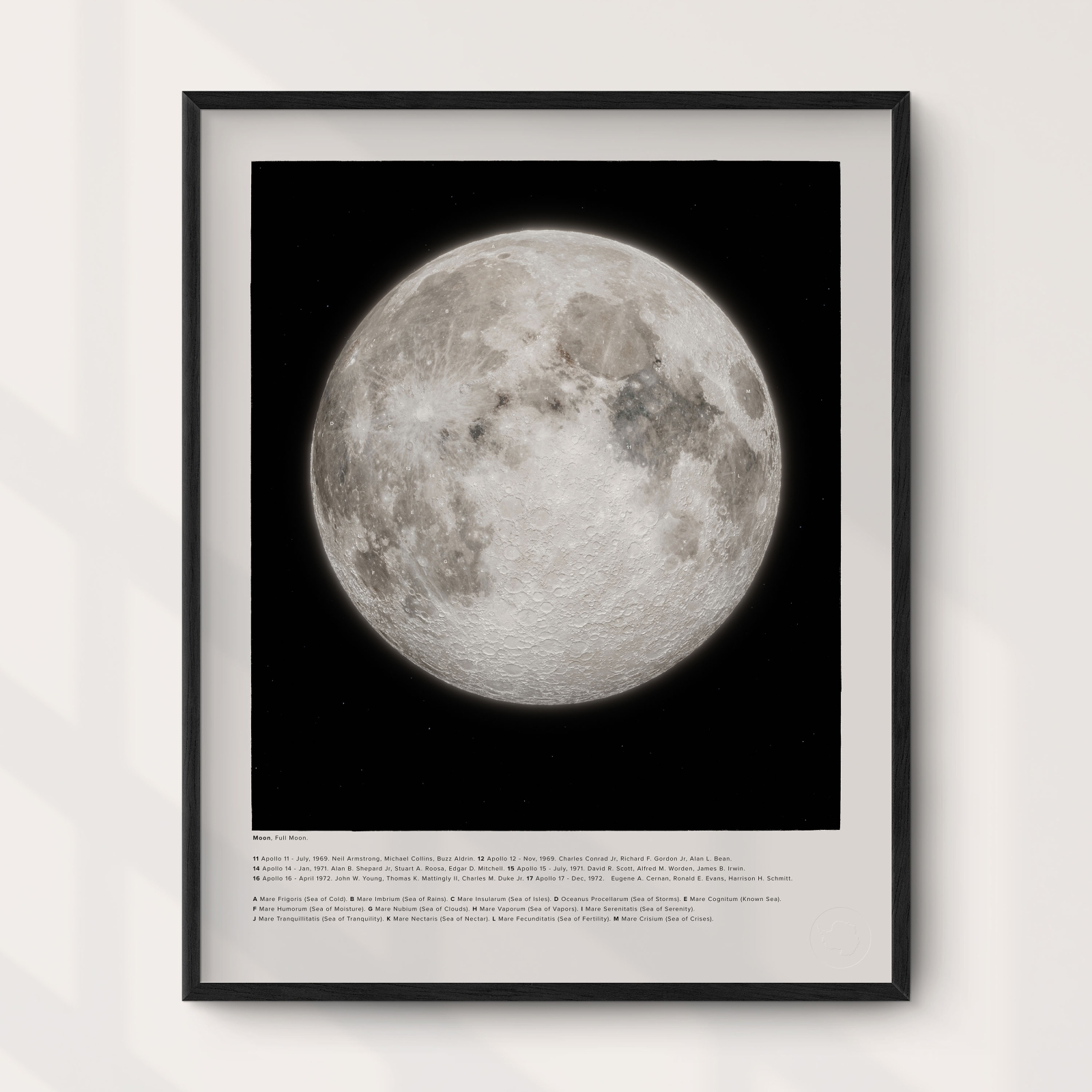 Premiumposter över Månen - Apolloprogrammet