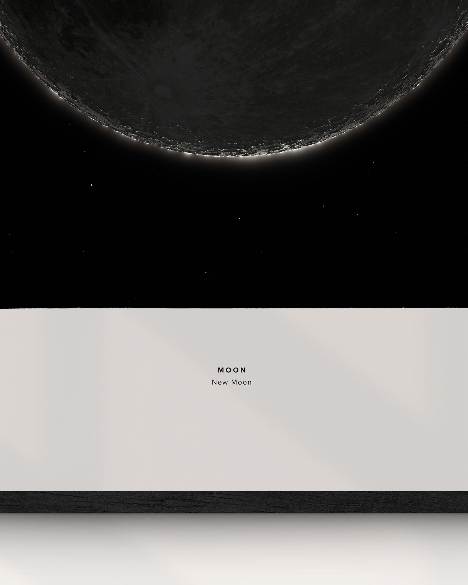 Premiumposter över Månen - Nymåne, Detaljbild