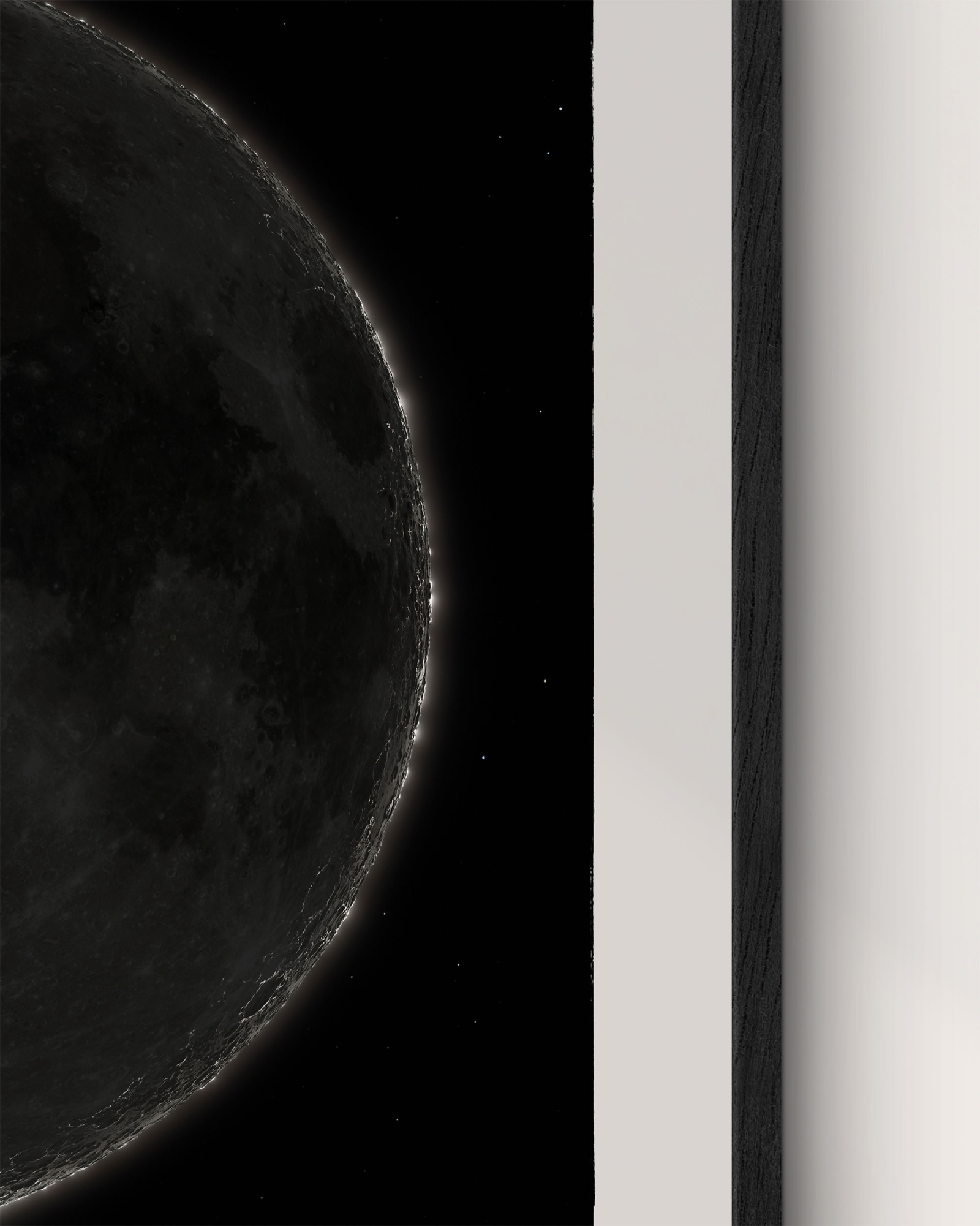Premiumposter över Månen - Nymåne, Detaljbild