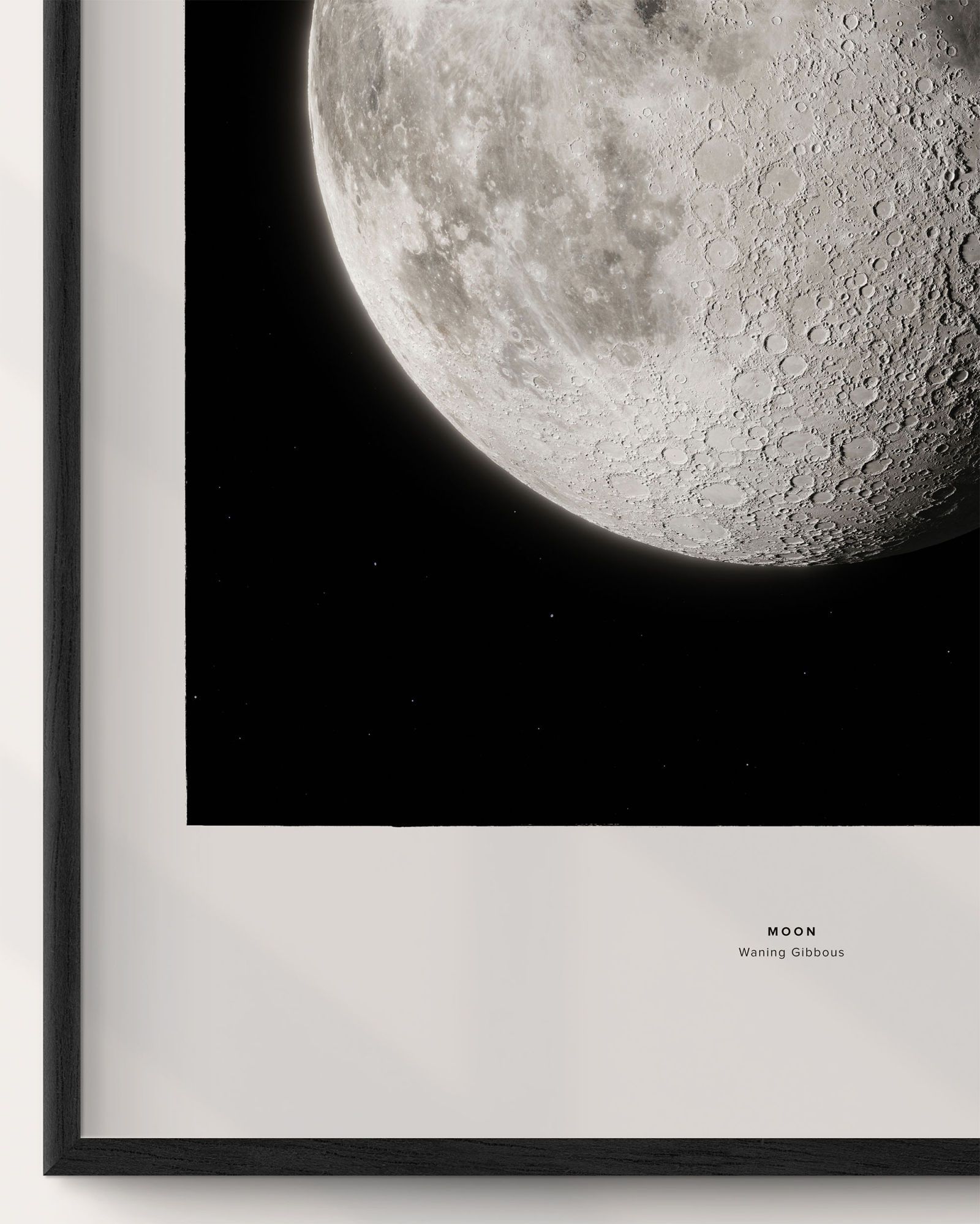 Premiumposter över Månen - Avtagande oval måne, Detaljbild