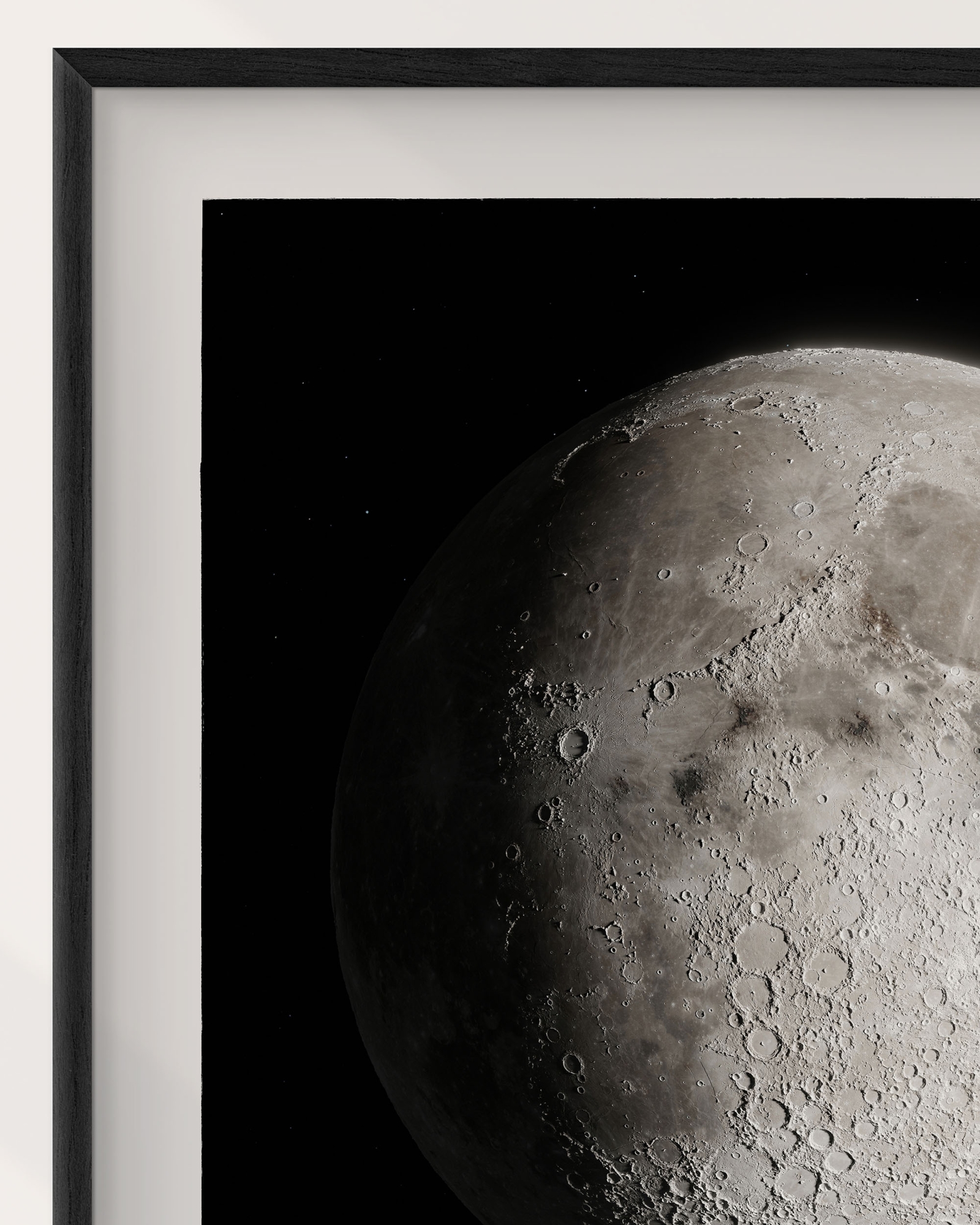 Premiumposter över Månen - Tilltagande oval måne, Detaljbild
