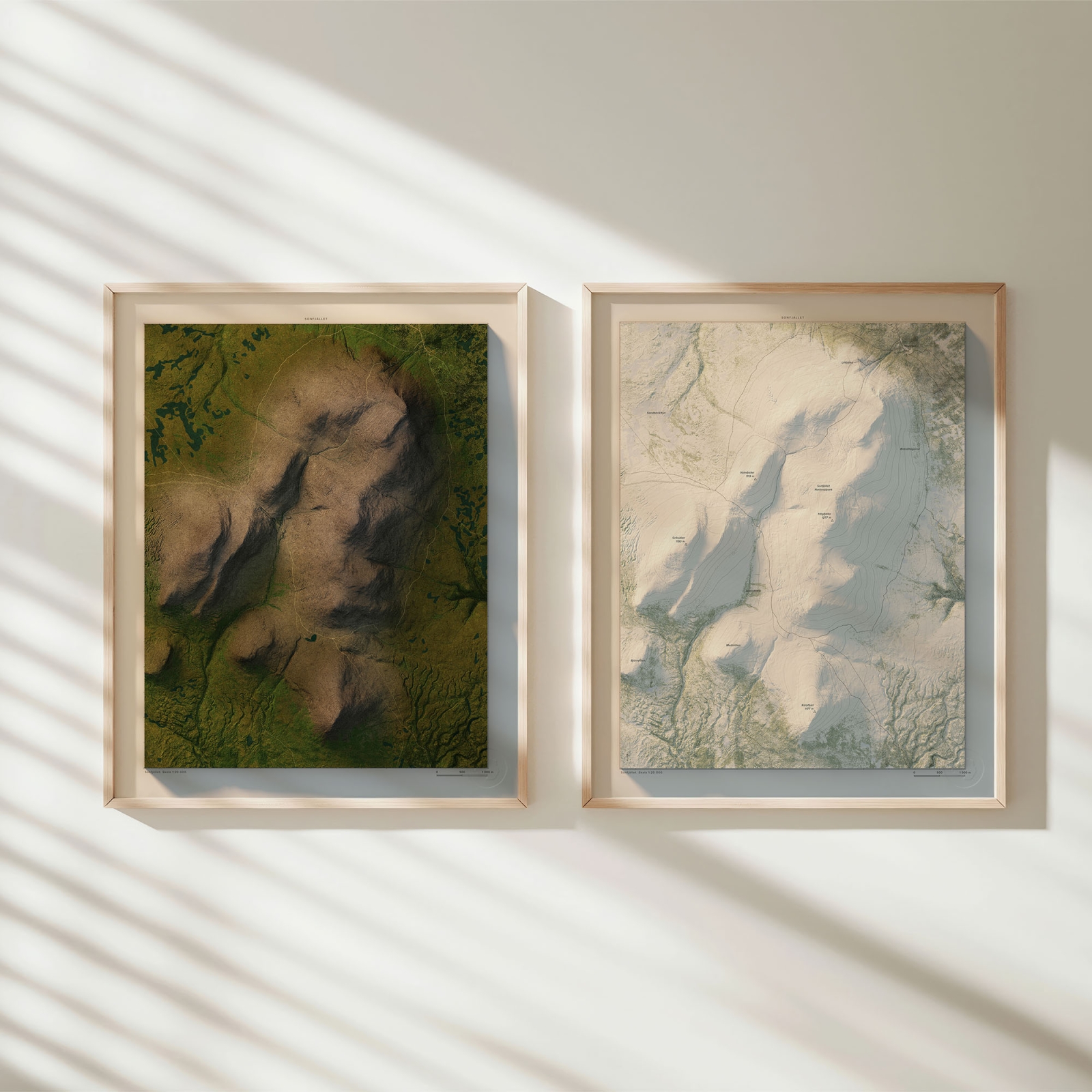 Inramade premiumposters över Sonfjäller