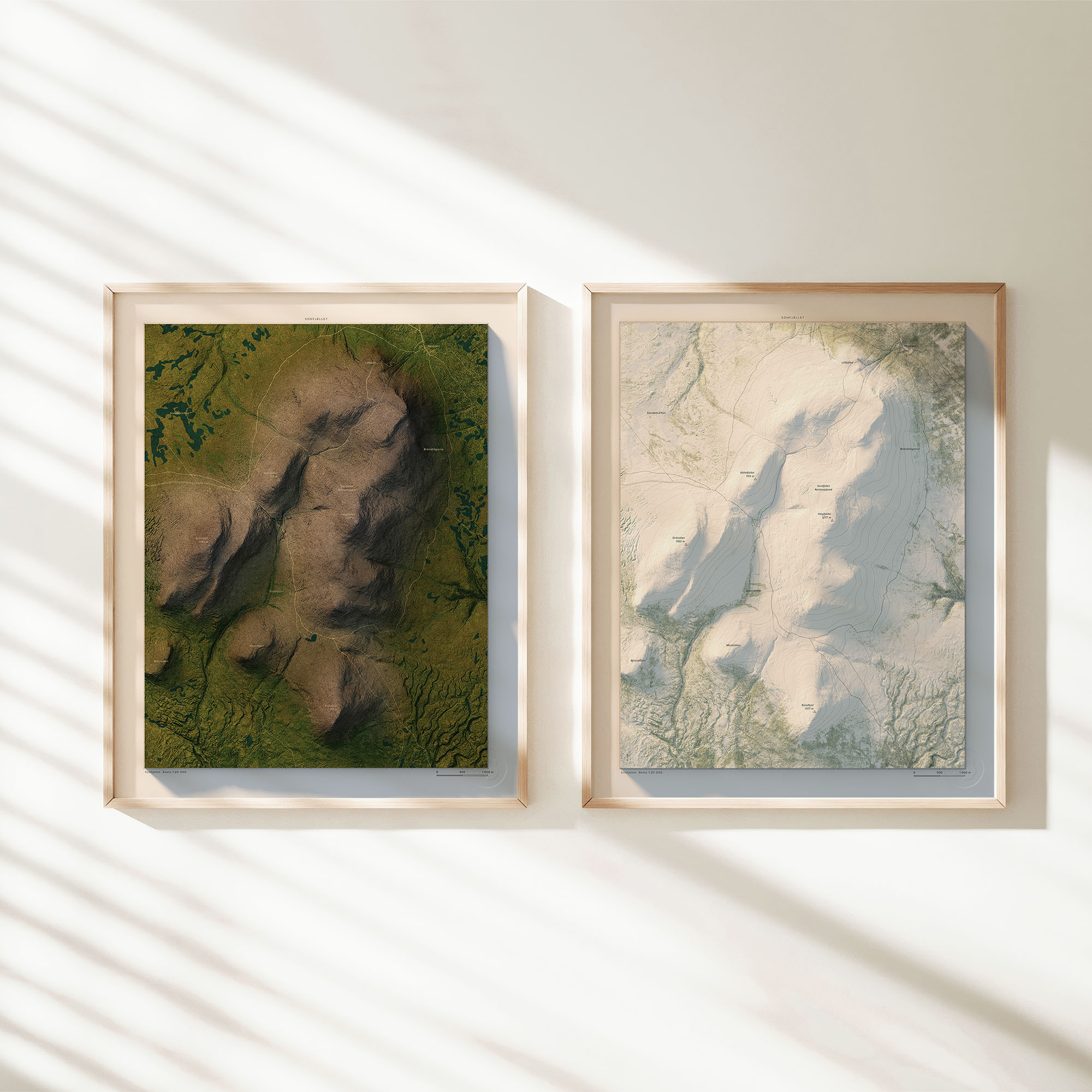 Inramade premiumposters över Sonfjäller