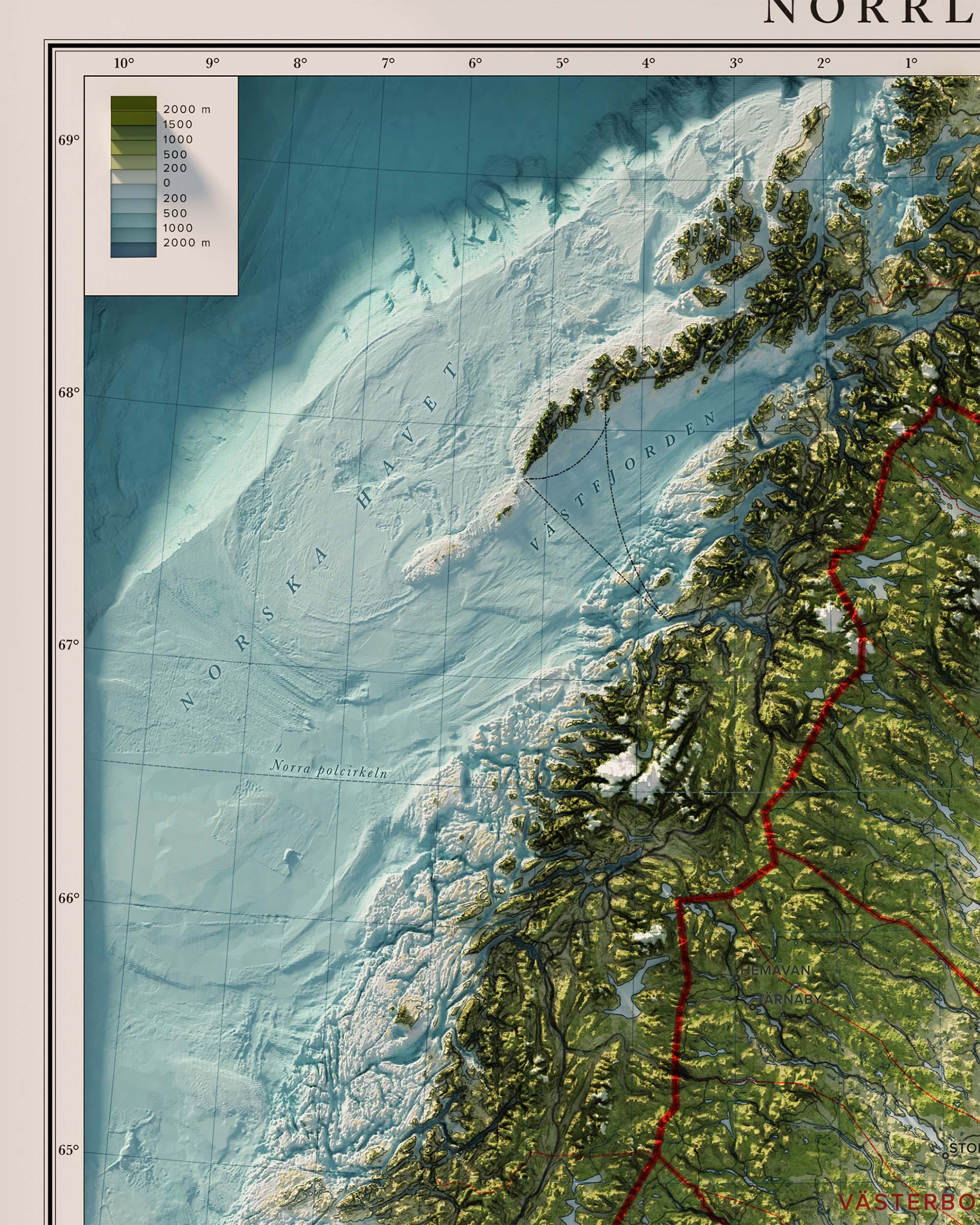 Norrland topografisk karta, detaljbild