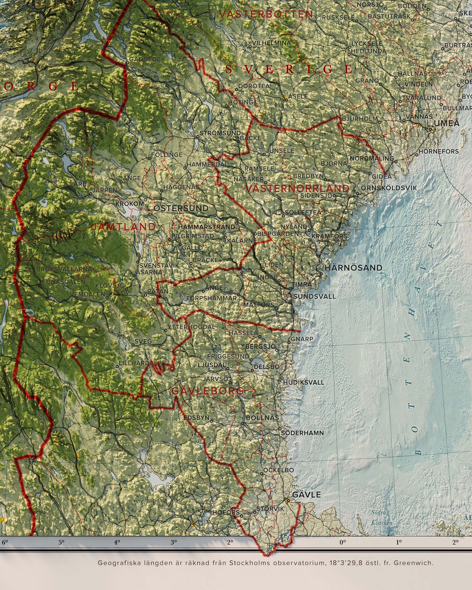 Norrland topografisk karta, detaljbild