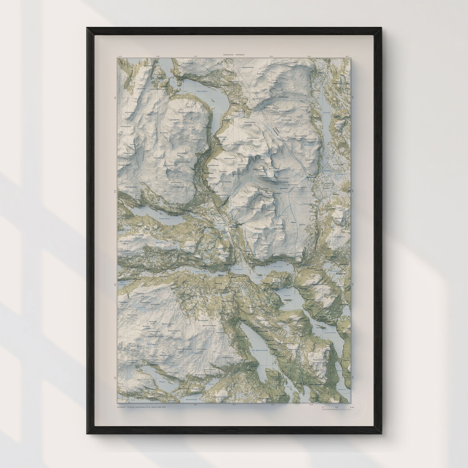 Topografisk karta över Hemavan-Tärnaby